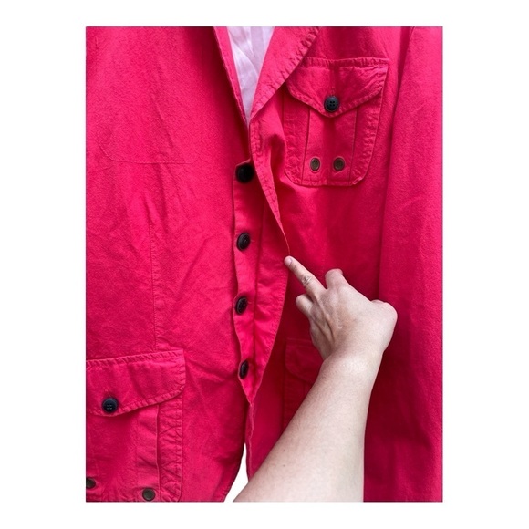 RNT 23 London Red Cotton Military/Utility Jacket Large - Picture 9 of 14